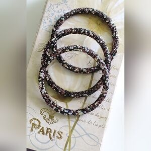 Resin Rhinestone Bracelets